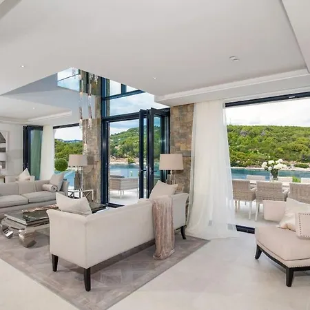 Luxury Seafront Prestige Brac With Private Pool, Sauna And Gym And Private Sea Deck At The On Brac Island Villa