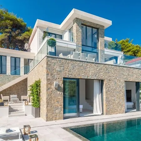 Luxury Seafront Prestige Brac With Private Pool, Sauna And Gym And Private Sea Deck At The On Brac Island Villa